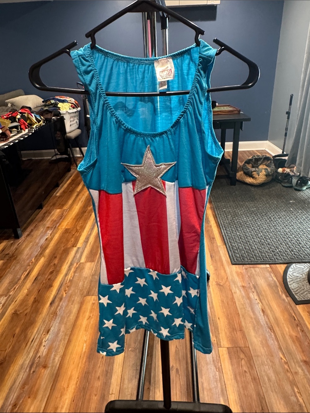Red, White & Blue Star One-Piece Romper